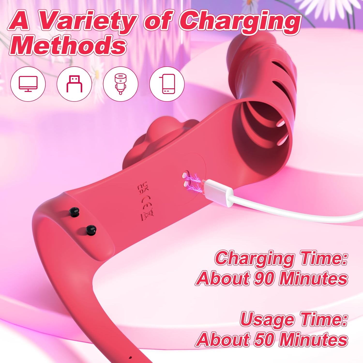 Rose Finger Vibrator 2 in 1 Finger Vibrator 9 Modes G - Spot Stimulation Waterproof - Lurevibe