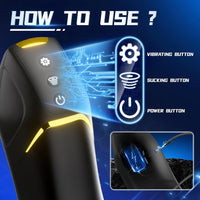 Auto 5 Sucking 10 Vibrating Male Masturbator Sex Toy - Lurevibe