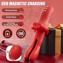LipLuxe Mouth Clitoral Vibration Thrusting G Spot Vibrator - Lurevibe
