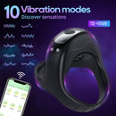 Lurevibe - Vibrating Cock Ring with APP, Triangular Penis Ring with 10 Vibration Modes - Lurevibe