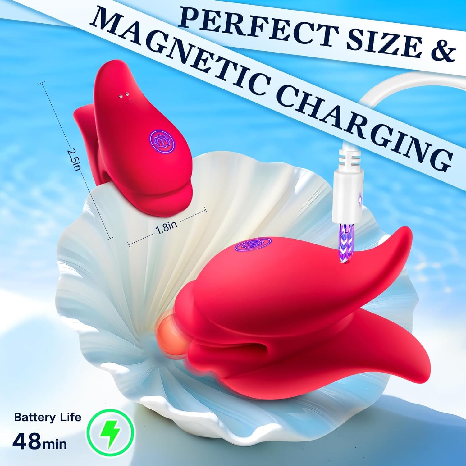 BDSM Mouth-shaped Nipple Clamps Stimulator with APP Remote Control - Lurevibe