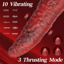9.5-inch Realistic Monster Tongue Thrusting Dildo Vibrator With Remote Control - Lurevibe