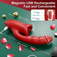 5-in-1 Rose Muncher G Spot Realistic Dildo Vibrator APP control for Women Sex Toys - Lurevibe