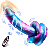 9-inch Big Mouth Fantasy Dildo Vibrator with 3 Thrusting & 7 Vibration & Heating Modes - Lurevibe