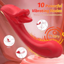 Angel Kiss 4 In 1 Rotating Tongue Licking Vibrating G-Spot Dildo Vibrator - Lurevibe