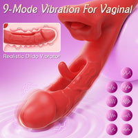 KissLip 4 in 1 Mouth Biting Clit G Spot Flapping Vibrator - Lurevibe
