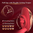 Flirting Vibrating Egg Dual Function Stimulation Vibration Licking Clitoral Big mouth - Lurevibe