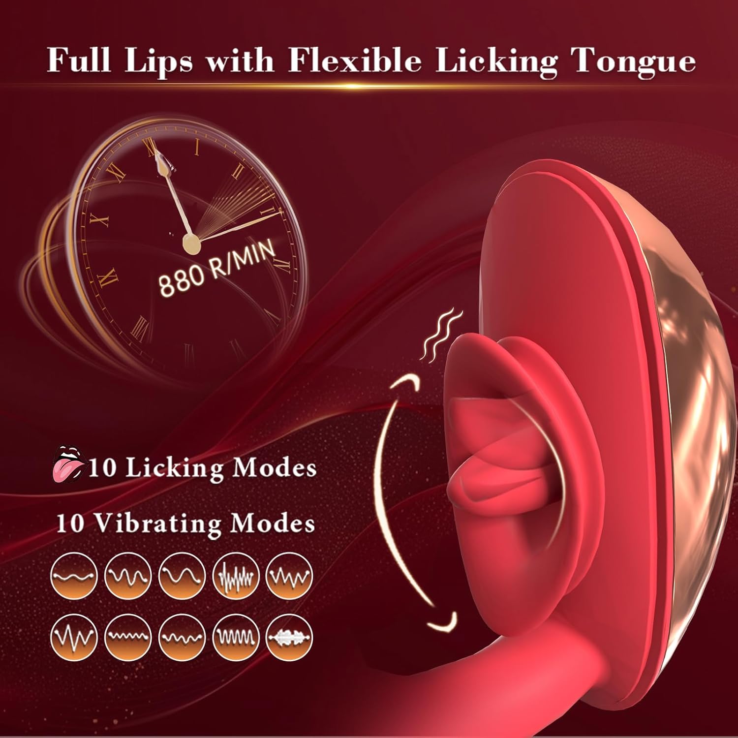 Flirting Vibrating Egg Dual Function Stimulation Vibration Licking Clitoral Big mouth - Lurevibe