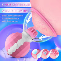 Nipple Rotation Vibrator Breast Suckers Massager for Women - Lurevibe