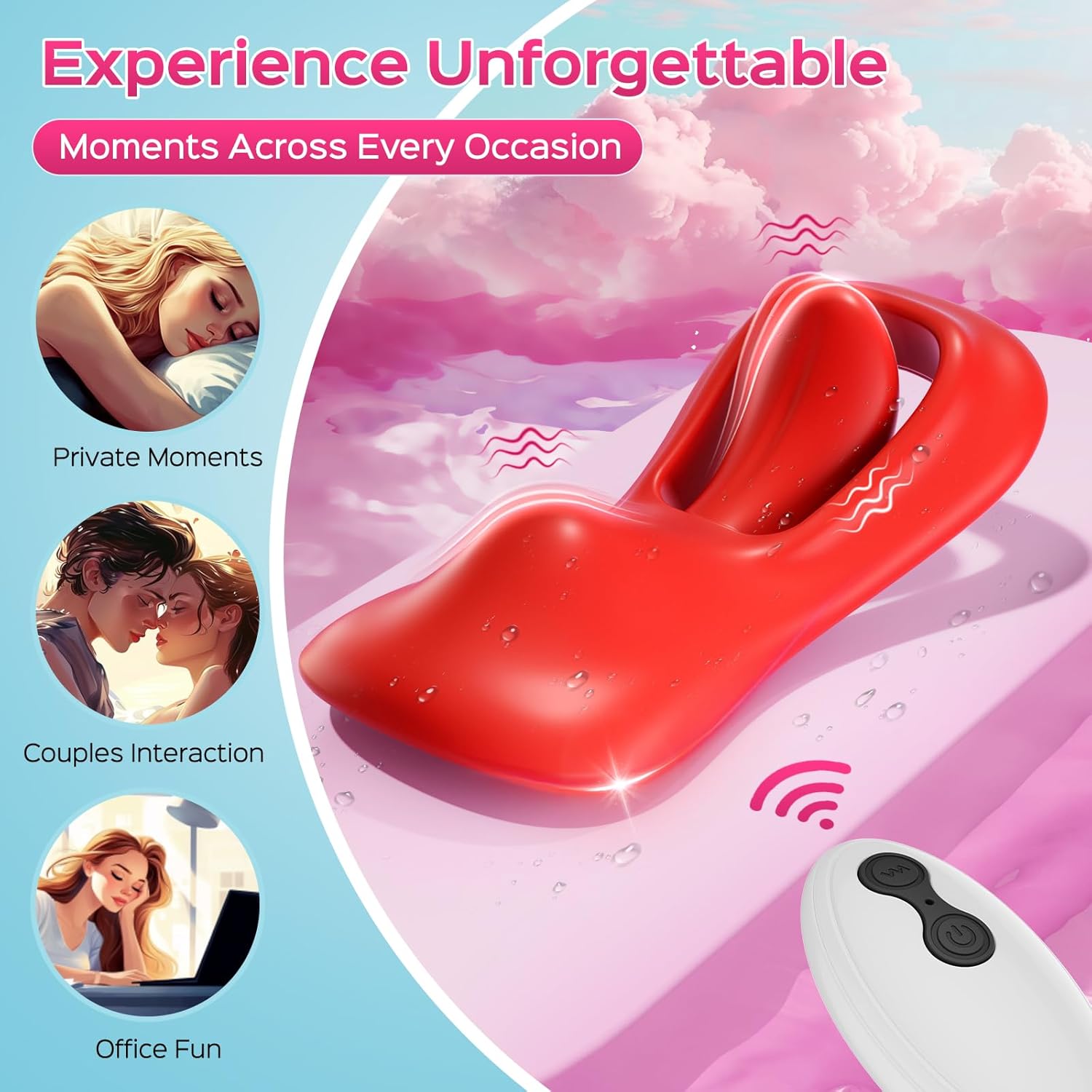 Tongue Wearable Clitoral Stimulation Vibrator with Remote & APP Control - Lurevibe
