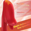 Angel Kiss 4 In 1 Rotating Tongue Licking Vibrating G-Spot Dildo Vibrator - Lurevibe