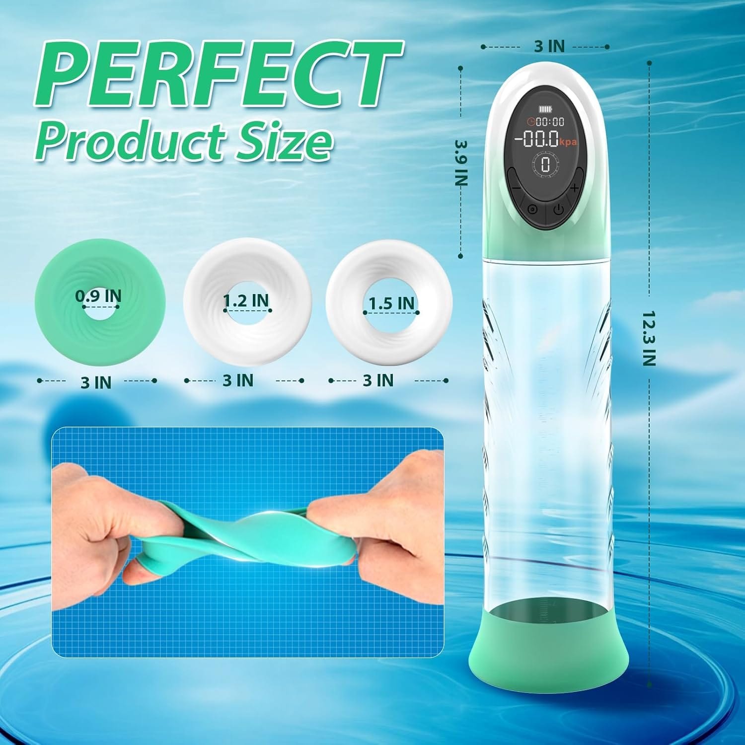Penis Enlargement Extend Pump Water Massage Cup For Male Masturbation - Lurevibe