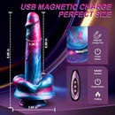 9-inch Big Mouth Fantasy Dildo Vibrator with 3 Thrusting & 7 Vibration & Heating Modes - Lurevibe