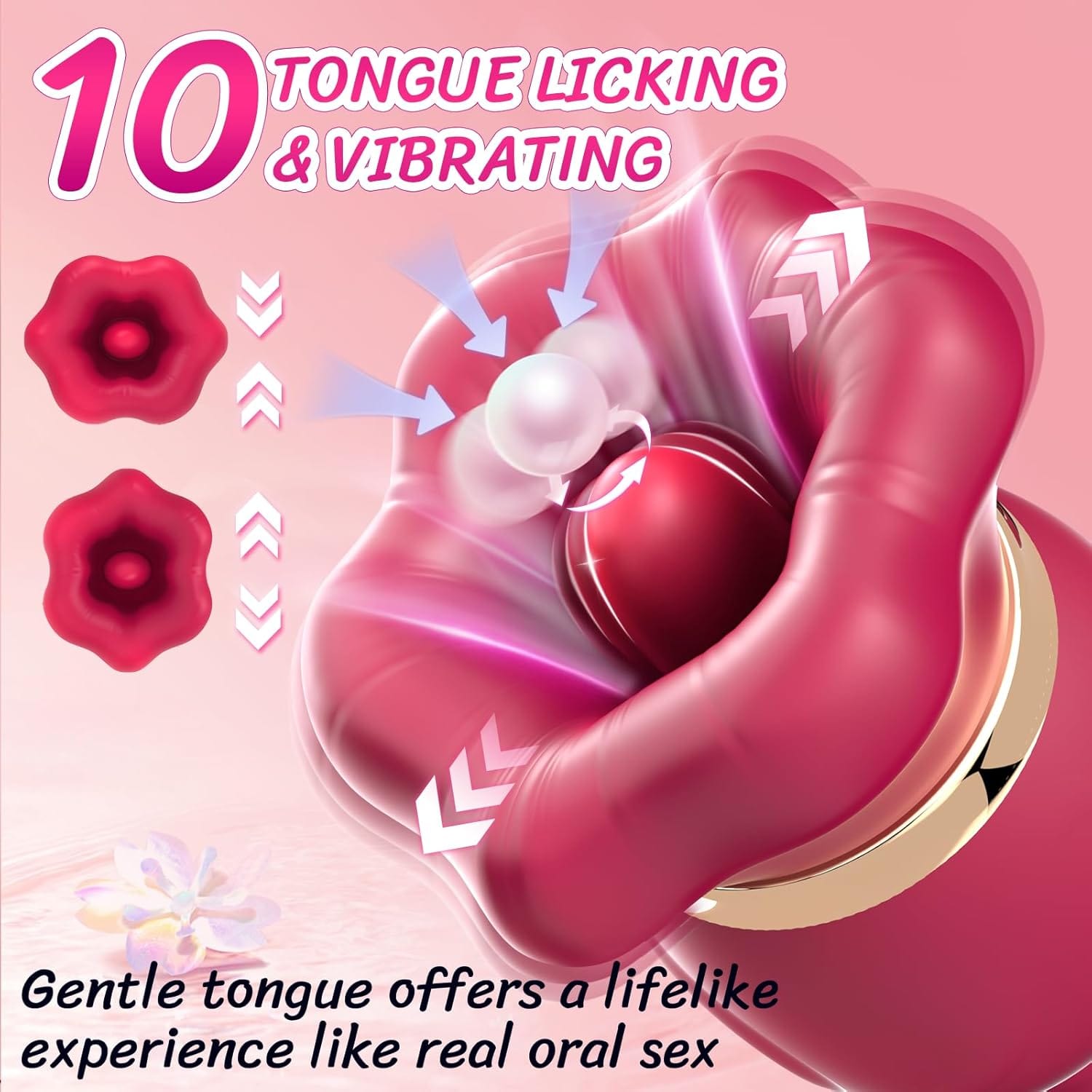 Big Mouth rotating tongue suction Vibrator G Spot Dildo Sex Toys for Women - Lurevibe