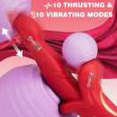 Alice 3 In 1 Thrusting Vibrating Rabbit G Spot Vibrator - Lurevibe