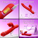 Upgraded Rose Muncher 5 In 1 Thrusting Clitoral G Spot Vibrator - Lurevibe