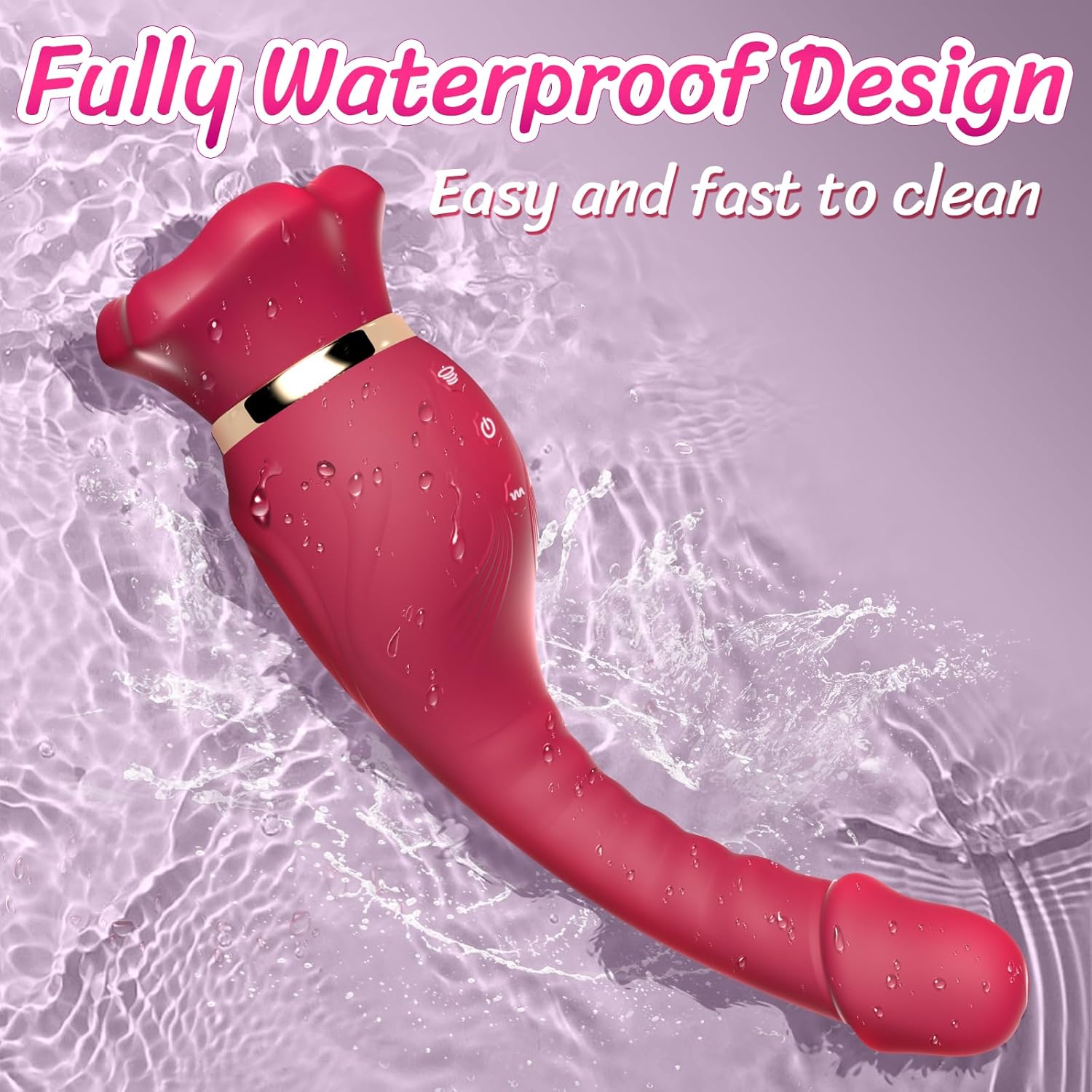 Big Mouth rotating tongue suction Vibrator G Spot Dildo Sex Toys for Women - Lurevibe