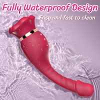 Big Mouth rotating tongue suction Vibrator G Spot Dildo Sex Toys for Women - Lurevibe