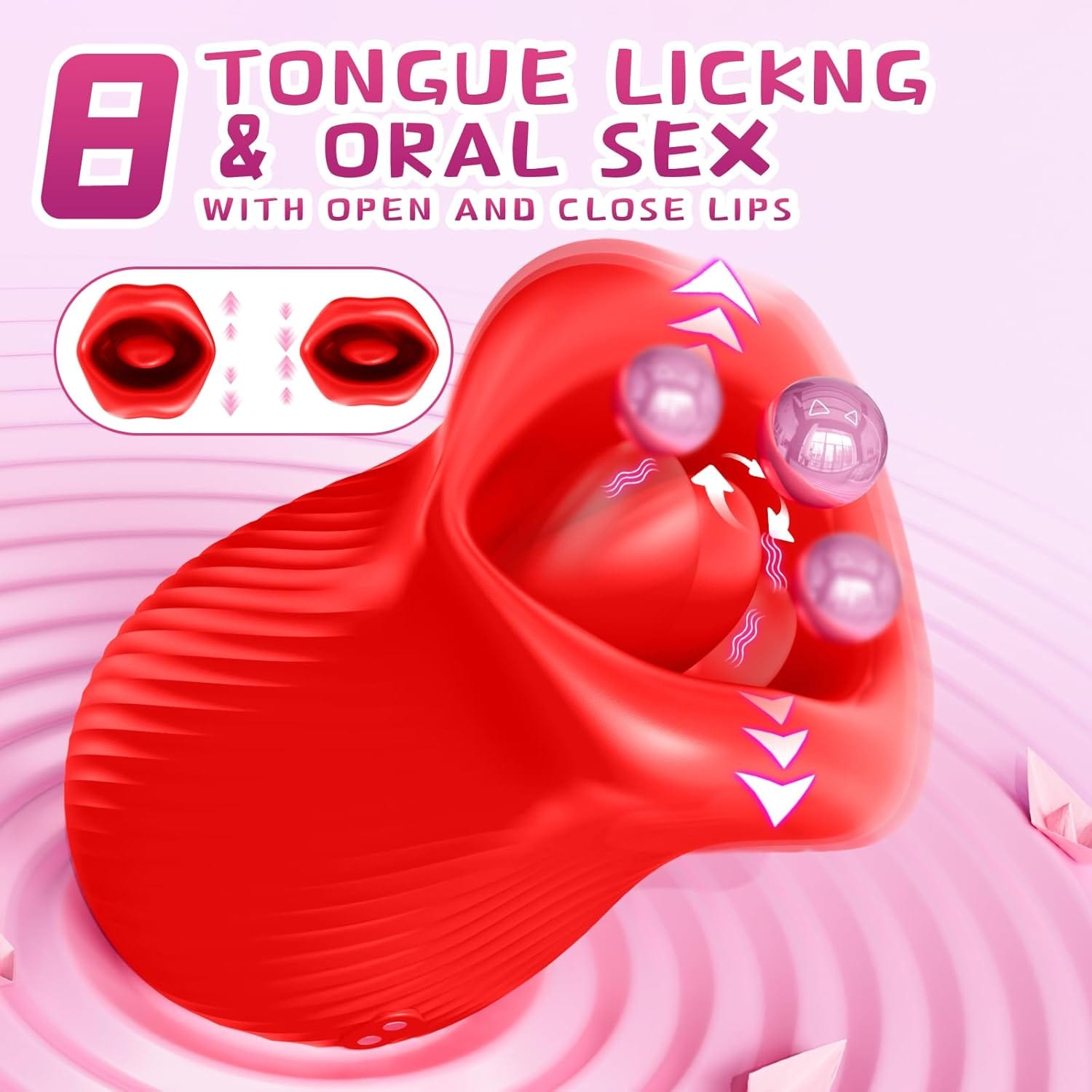 Omysky Rose Muncher - Mouth Biting Tongue Licker Clitoral Vibrator - Lurevibe