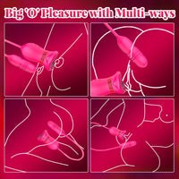 Big Mouth 5 In 1 Mouth Suction Clitoris Thrusting G-spot Vibrator - Lurevibe