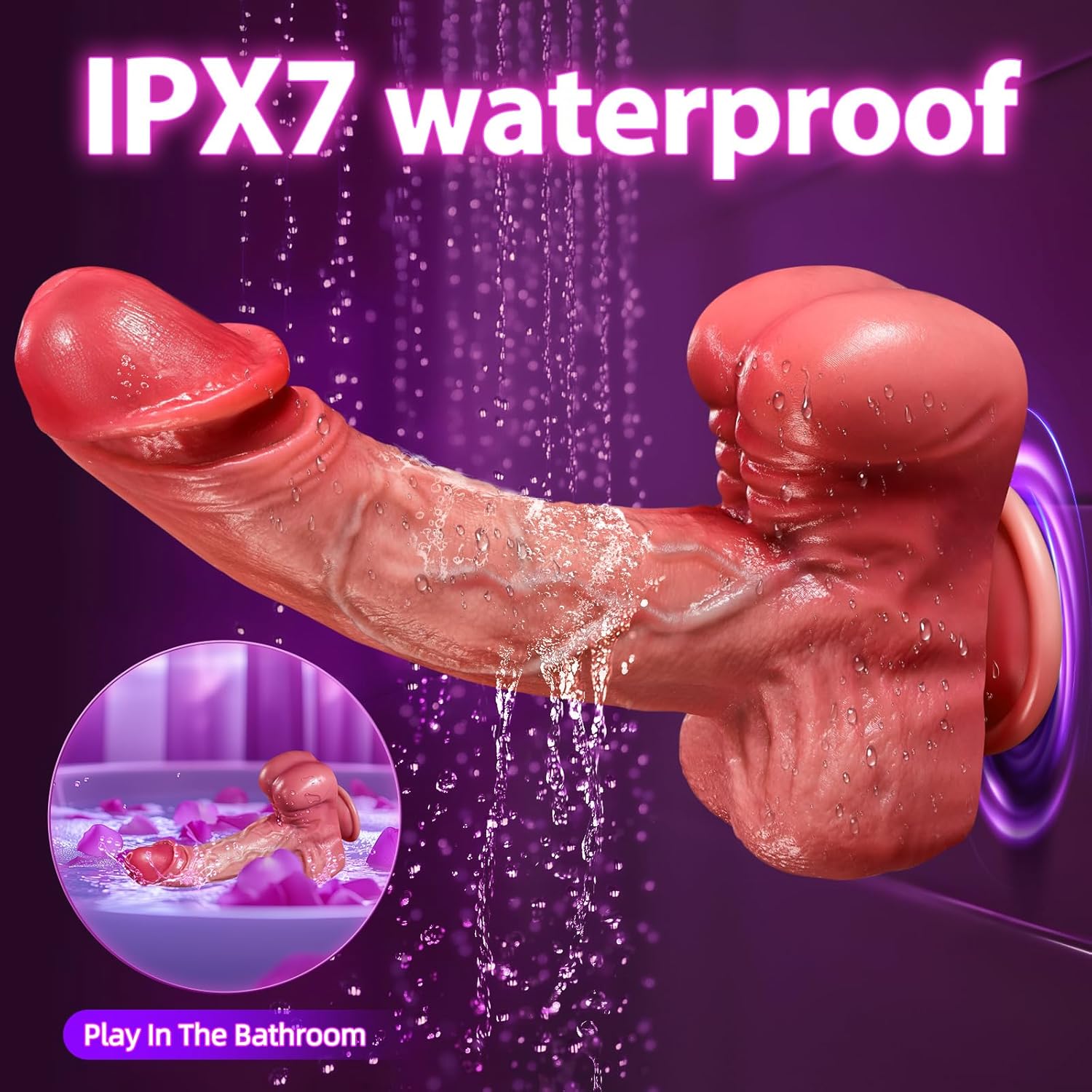 5 In 1 Realistic Muscular Thrusting Rotation Dildo Wireless Control Vibrators With Suction Cup - Lurevibe