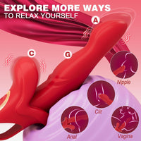 Alice 3 In 1 Thrusting Vibrating Rabbit G Spot Vibrator - Lurevibe