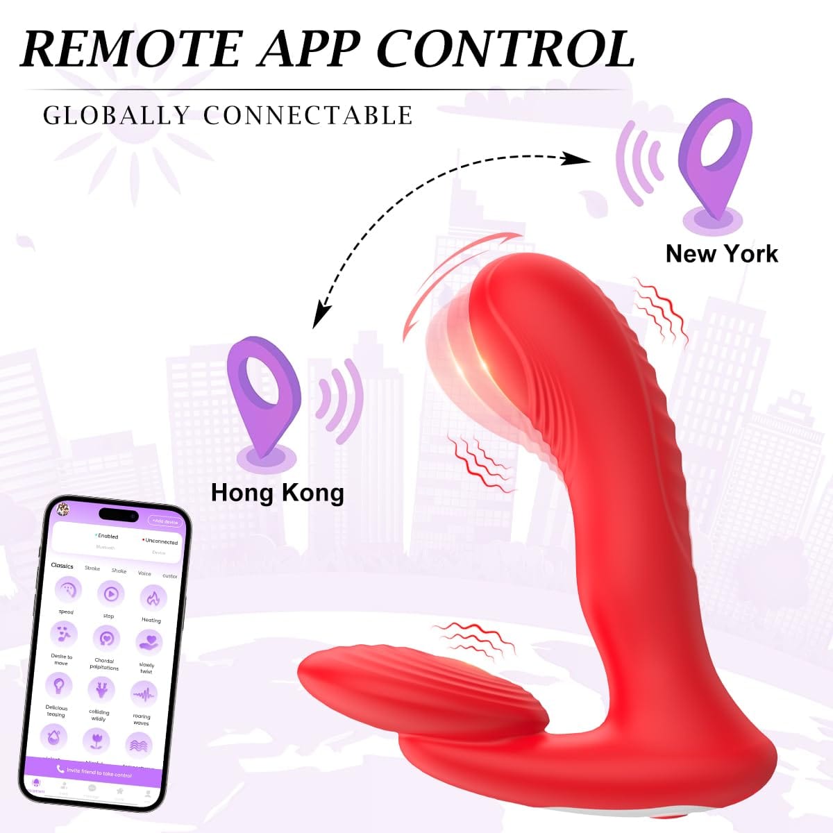 Remote Control Silicone Vibrator 10 Vibration Heating Prostate Massager - Lurevibe