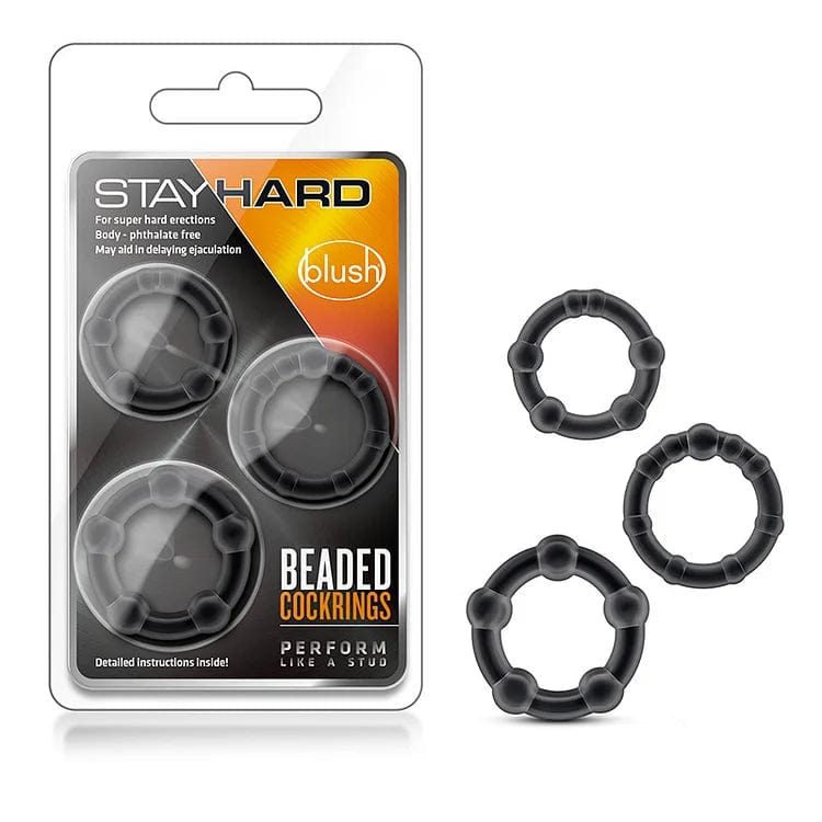 Lurevibe - Erection Enhancing Beaded Cock Rings Set - Lurevibe