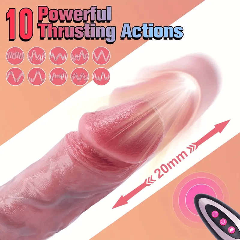 Lurevibe - 9 vibrierende 3 Teleskopschwingen, realistischer Dildovibrator, 8,86 Zoll 