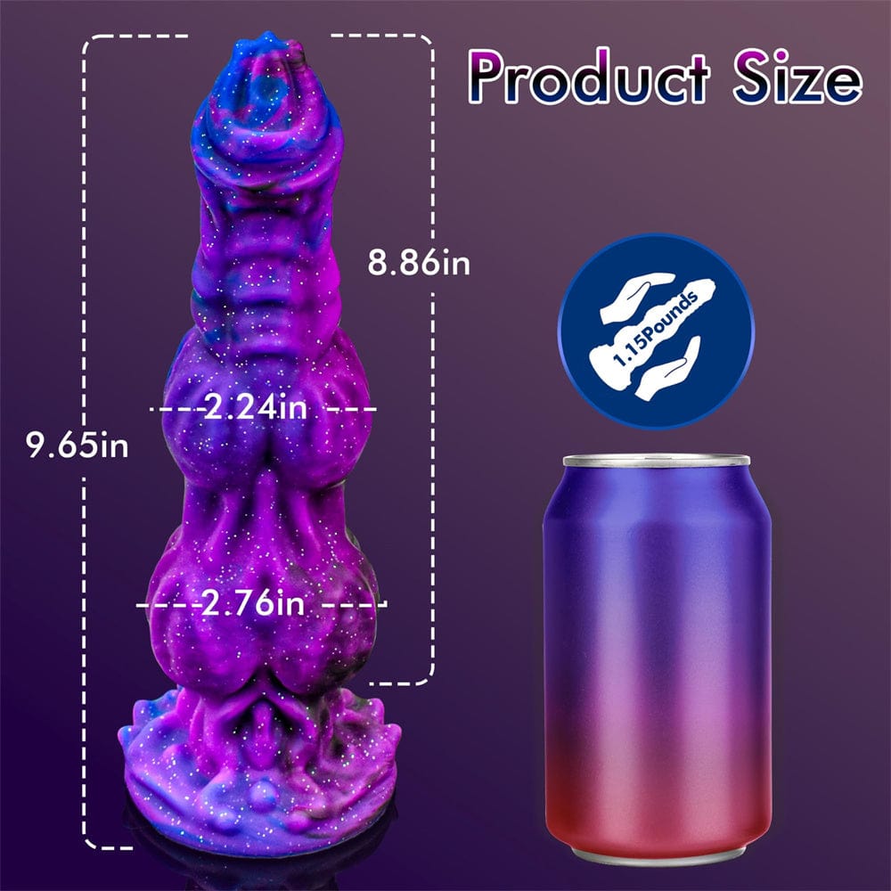 9.6 Inches Monster Dildo Fantasy Horse Dildo With 2 Big Knots And Strong Suction Cup - Lurevibe