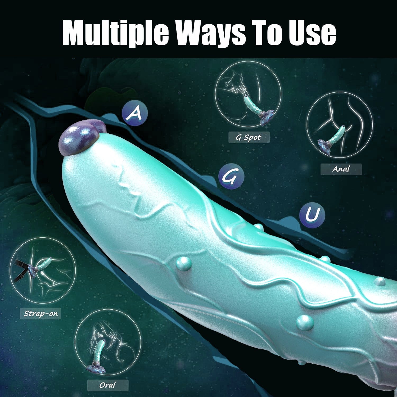 AIMITEX Rose Silicone Dildo Anal Plug Alien Cute Penis - Lurevibe