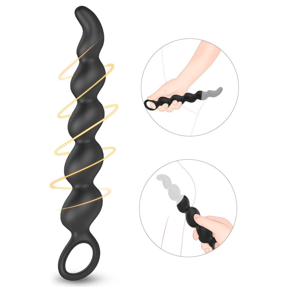 Silicone Anal Beads Prostate Massager Anus Backyard Beads Butt Plug - Lurevibe