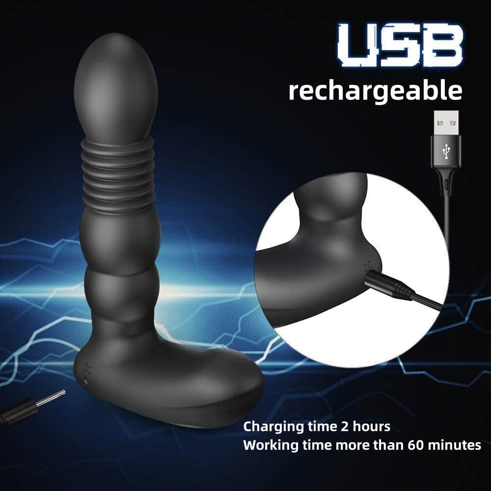 Telescopic Vibrator Remote Control Prostate Massager Male Female Masturbator - Lurevibe