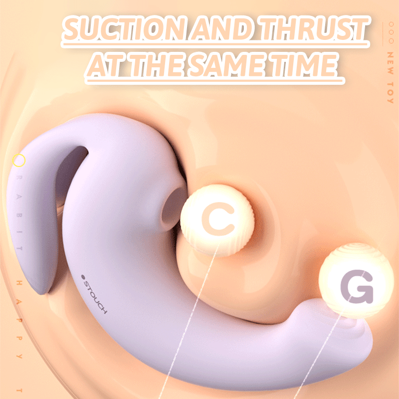 Stouch Sucking G-spot Vibrator With Rabbit Ears - Lurevibe