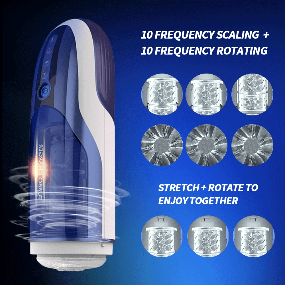 Lurevibe - Thrusting Rotation Masturbation Cup Penis Trainer With Voice Function - Lurevibe