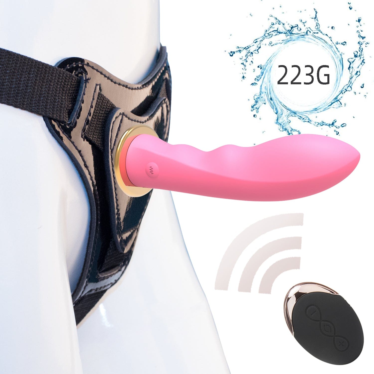Wireless Remote USB Rechargeable Strap On Dildo - Lurevibe
