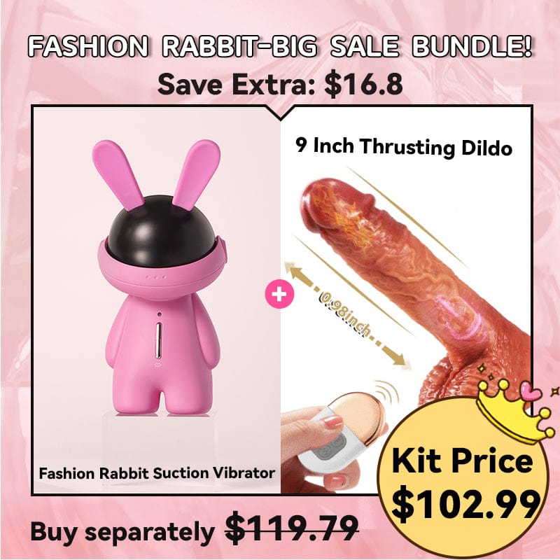 Fashion Ornaments Rabbit Clitoris Sucking Vibrator Set With Dust Cover - Lurevibe