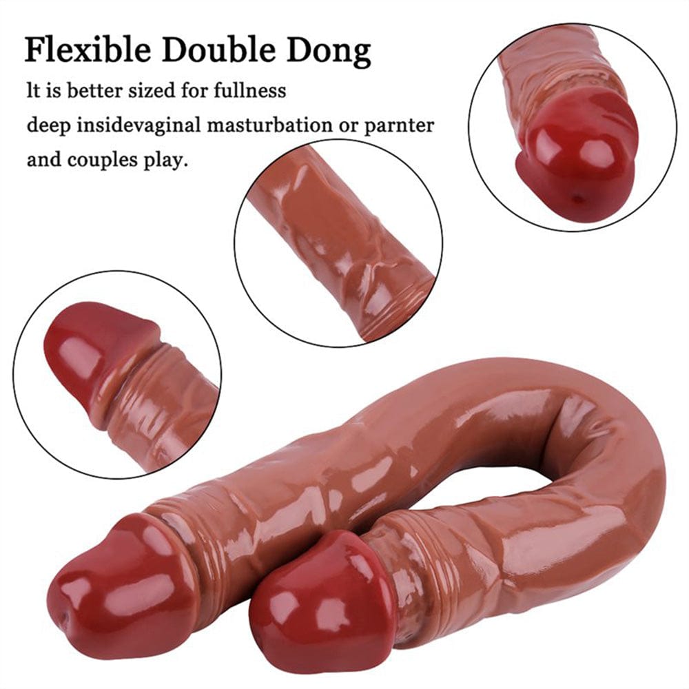 15.5 Inch Double-Ended Artificial Dildo - Lurevibe