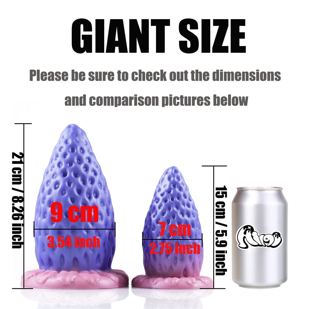 AIMITEX Super Large Strawberry Silicone Butt Plug Anal Sex Toy - Lurevibe