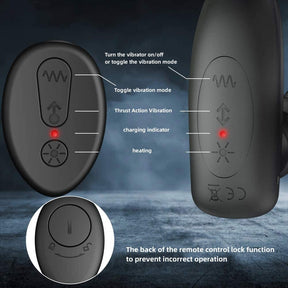 Telescopic Vibrator Remote Control Prostate Massager Male Female Masturbator - Lurevibe
