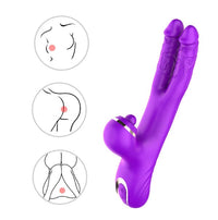3 In 1 Clitoris Tapping Wiggling G Spot Dildo Vibrator - Lurevibe