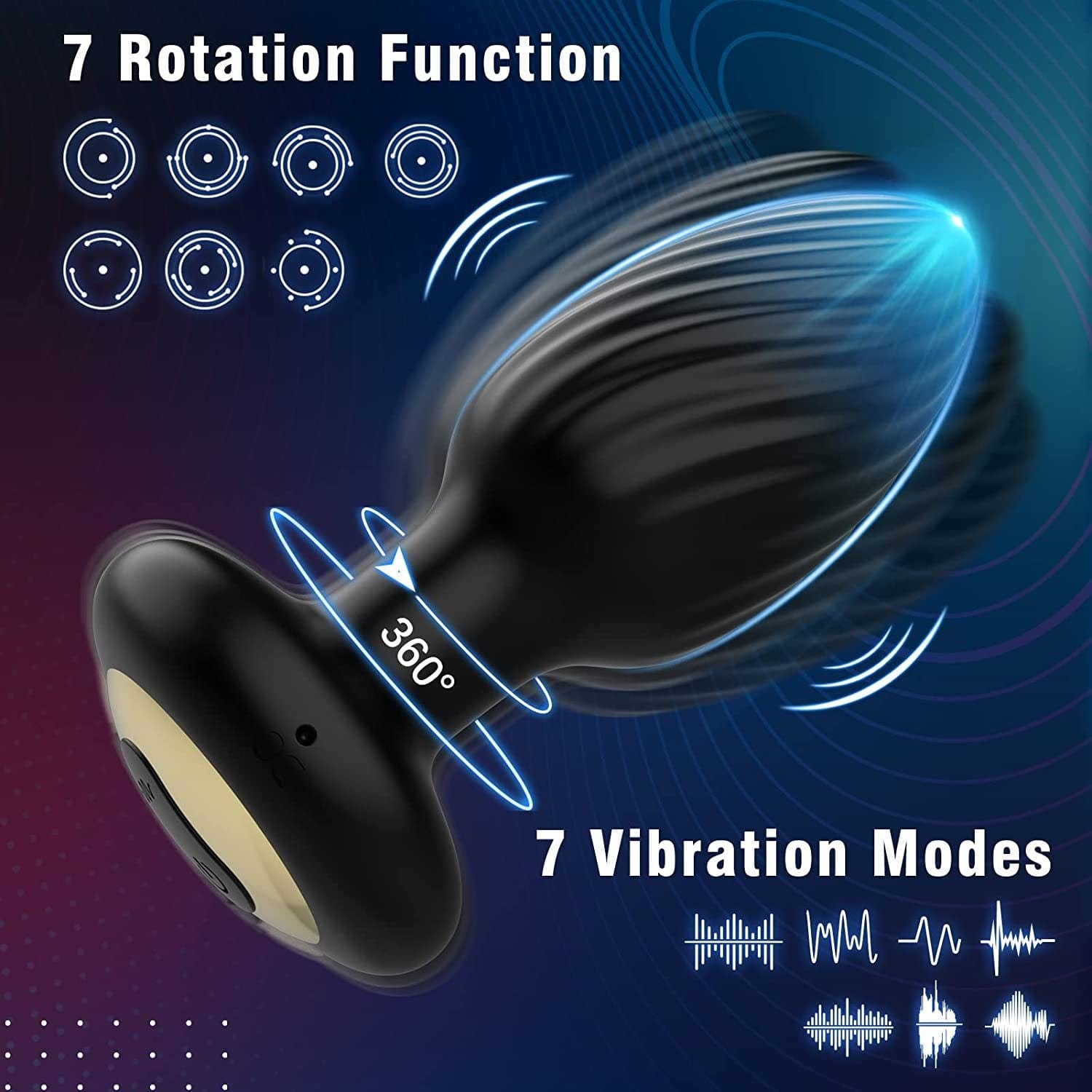 Noah - Wireless Remote Control Rotating & Vibrating Male Prostate Massager - Lurevibe