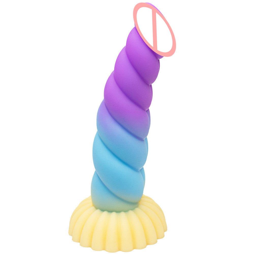 Colorful Braid Dildo Vibrator Liquid Silicone Anal Plug - Lurevibe