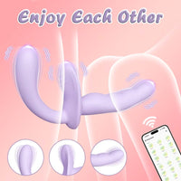 Strapless Strap-On Double-Ended Anal Dildo Vibrator