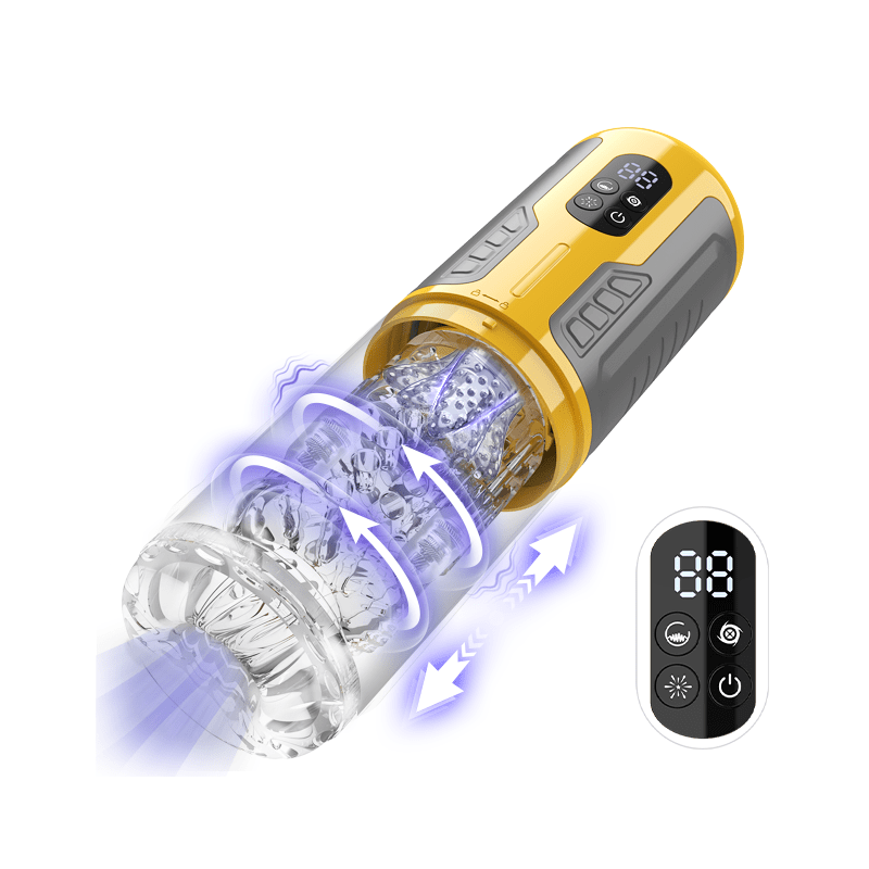 Dual Stimulation Thrusting and Rotating Vibrating Male Msturbation Toy - Lurevibe