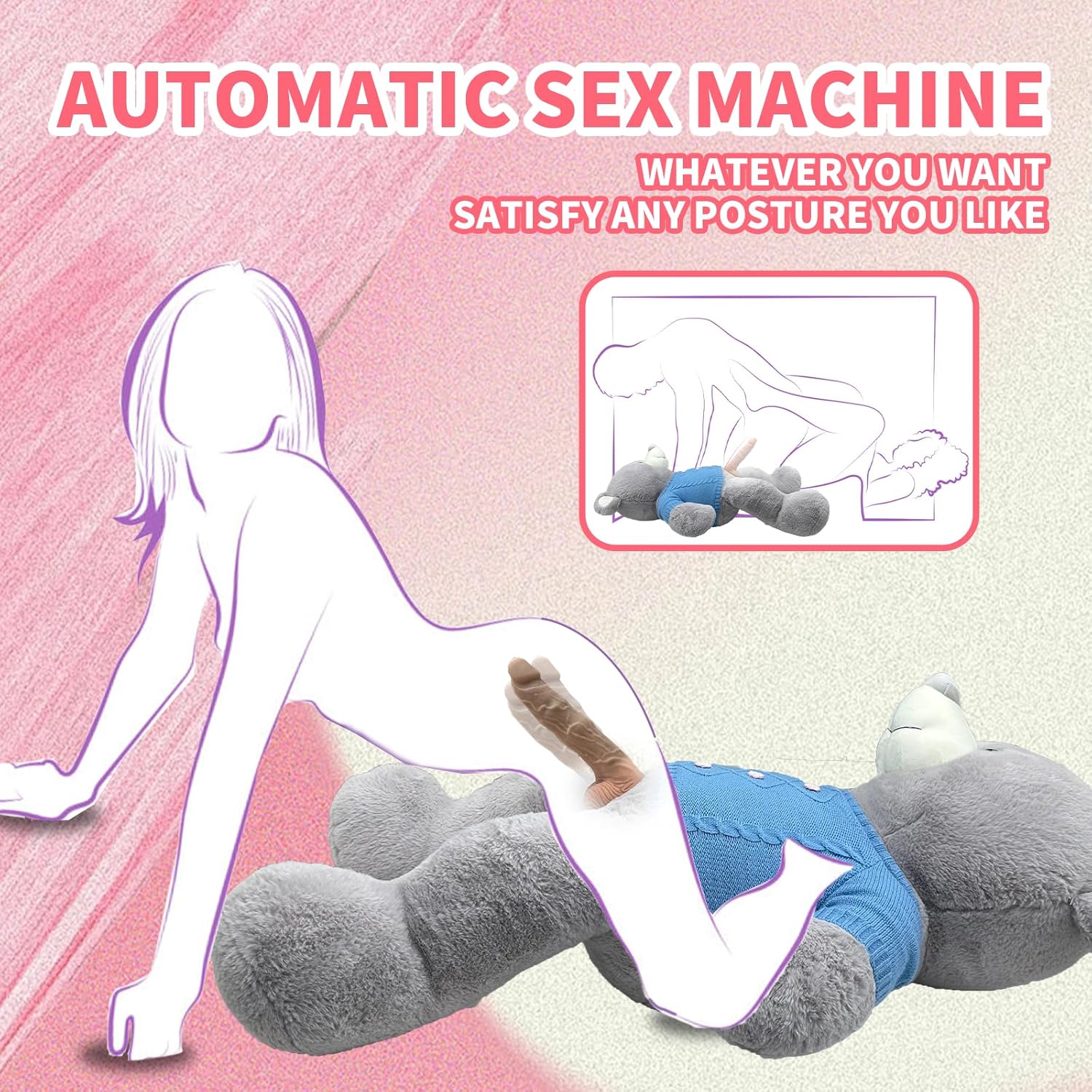 Teddy Bear Type Plush Sex Machine - Lurevibe