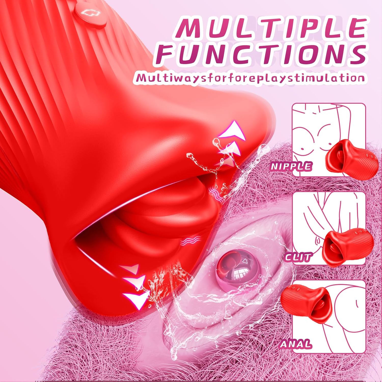 Omysky Rose Muncher - Mouth Biting Tongue Licker Clitoral Vibrator - Lurevibe