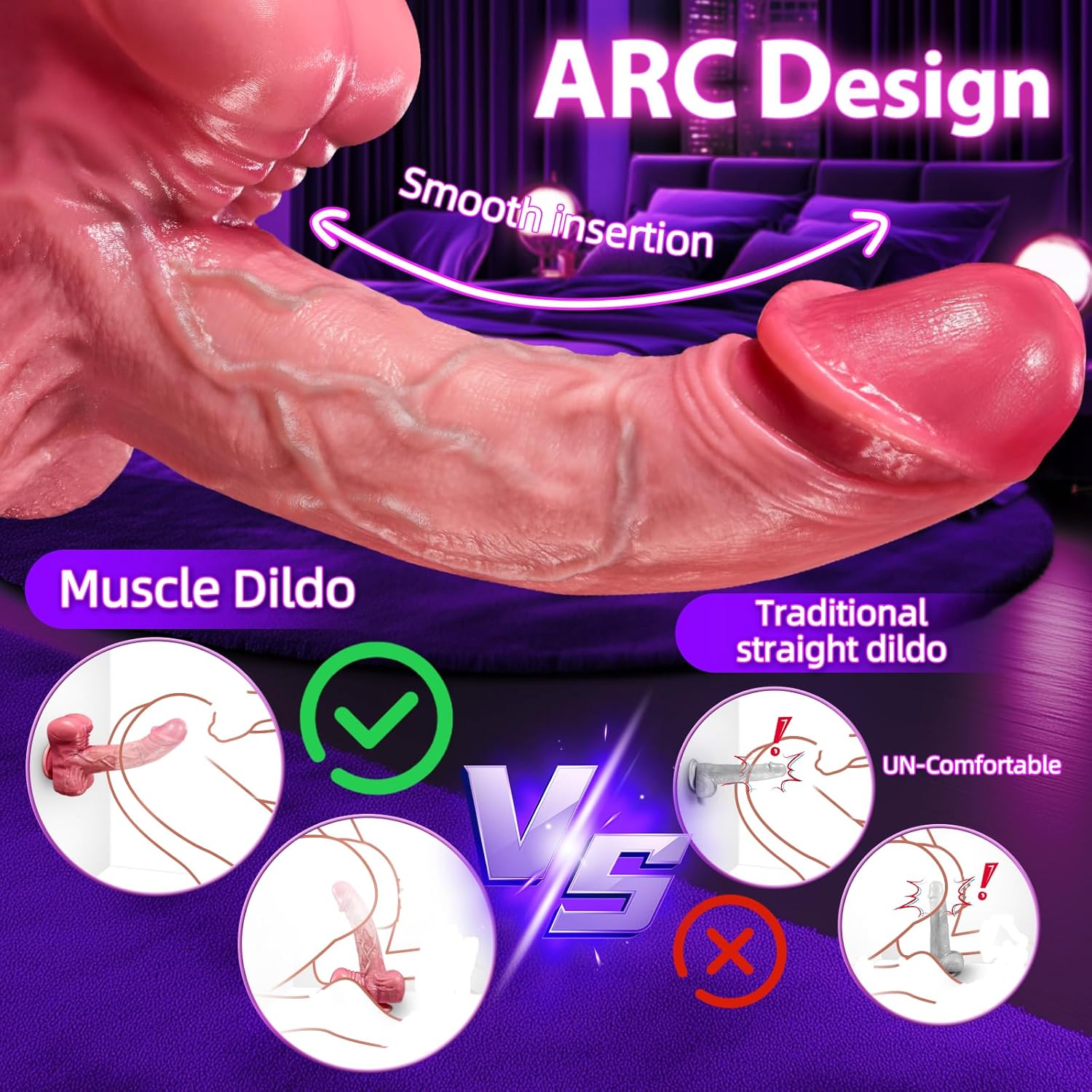5 In 1 Realistic Muscular Thrusting Rotation Dildo Wireless Control Vibrators With Suction Cup - Lurevibe