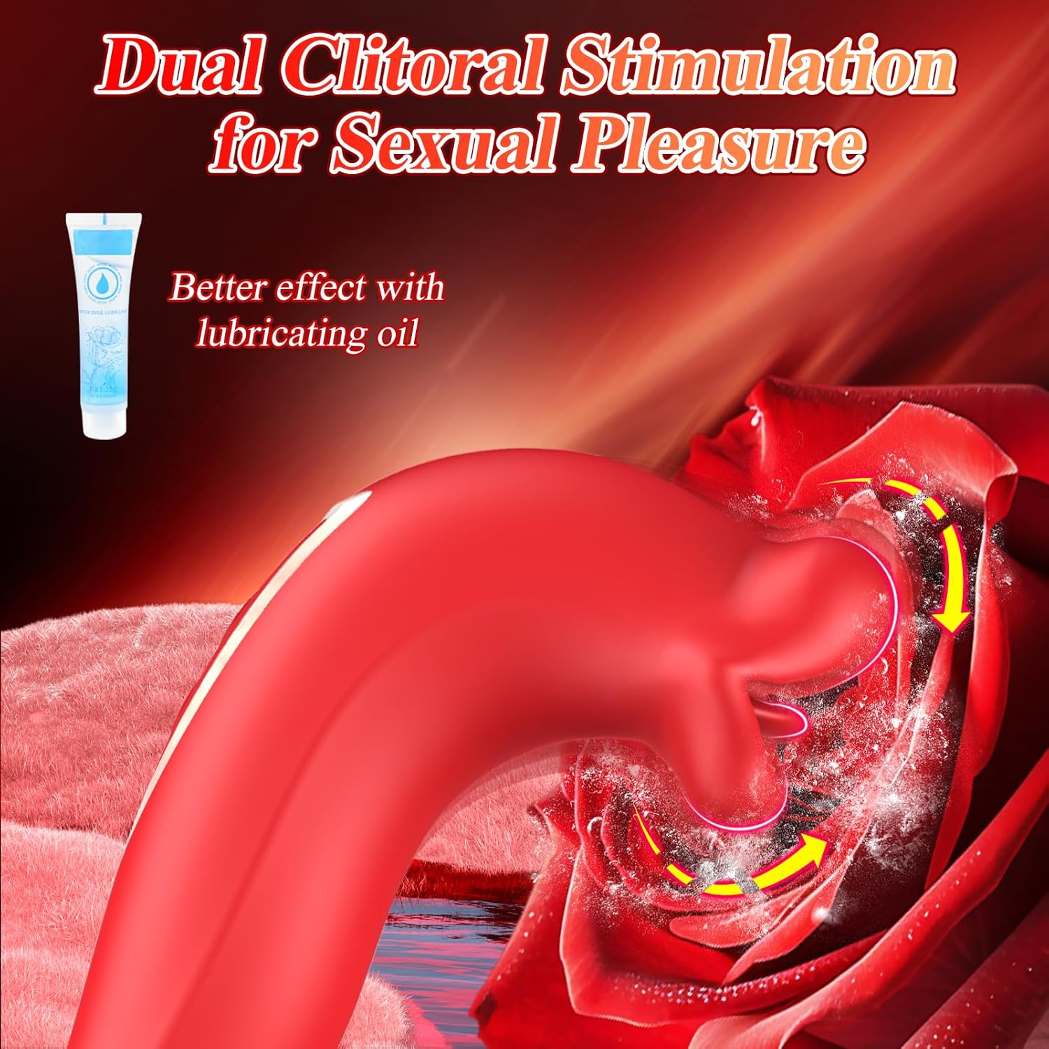 Rose Muncher - handheld Clitoral Vibrator for Oral Sex Pleasure - Lurevibe
