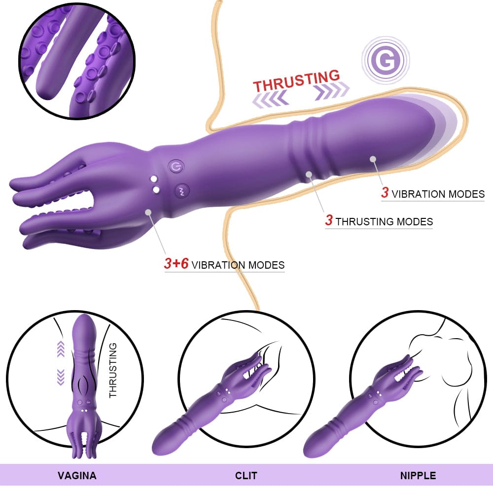 Male Masturbator Penis Vibrator Sex Toy 10 Vibration 3 Thrusting Modes 360°Training Wrapped - Lurevibe